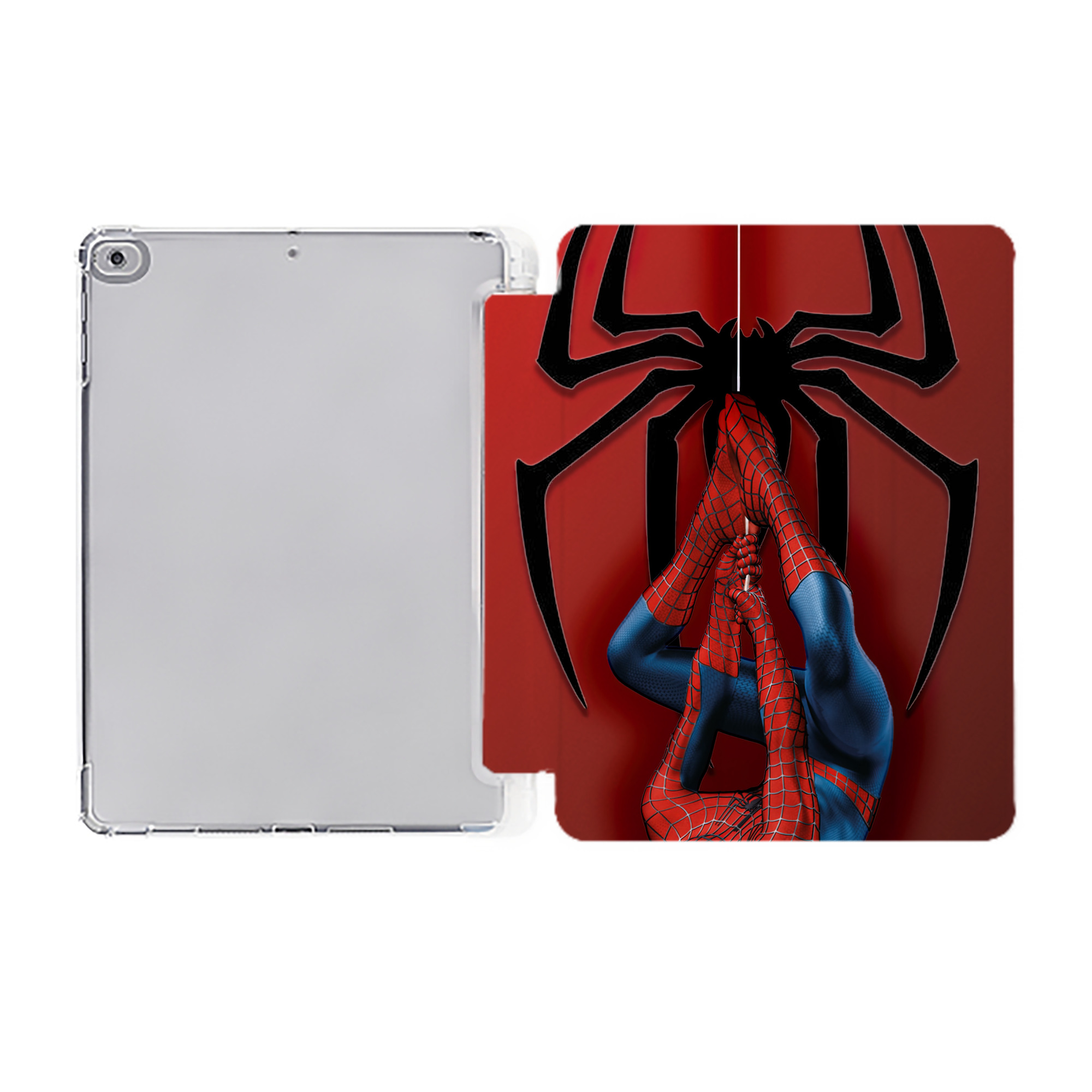 （画像用） Spider Man スパイダーマン IPad ケース ペン収納付き 三つ折りスタンド PUレザー×シリコン 対応機種9.5/10.5/10.9インチ